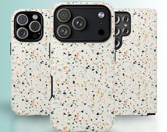 Colorful Terrazzo Pattern Phone Case Tough Cases | iPhone Samsung Pixel Compatible