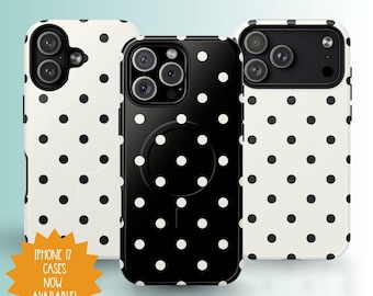 Black and White Dot Phone Case, Tough Magnetic Cases for Stylish Protection, Magsafe® compatible with iphone 14 15 16 17