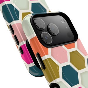 Funda magnética colorida para teléfono, rosa, naranja y verde. Funda magnética resistente para teléfono. imagen 13