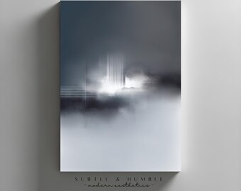 Impresión de arte abstracto moderno: Decoración de pared minimalista y neutra (descarga digital)