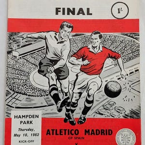 Atletico Madrid 1962 European Cup Winners Cup Final Programme Fiorentina Vintage Football Memorabilia