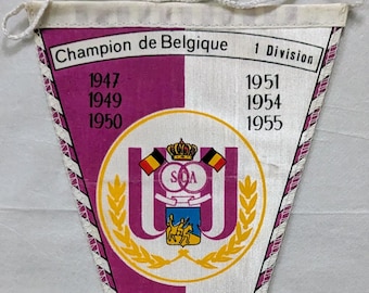 Vintage 1974 RSC Anderlecht Pennant, Belgian League Titles