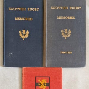 Forsyth&#39;s Scottish Rugby Memories All 3 Volumes 1934-39 1942-45 1946-50 Rare Set Original Vintage Rugby Union History Programmes Memorabilia