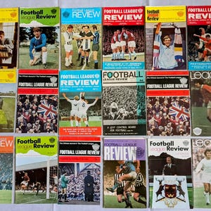 Football League Review 32 Copies 1967-72 All Old Divisions 1-4 Original Vintage UK Club Football Magazines Memorabilia Collectibles