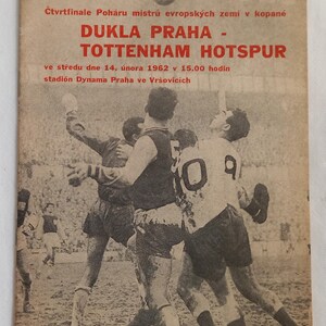 Tottenham Hotspur Vintage Away European Cup Match Programme 1962 Original Football Memorabilia