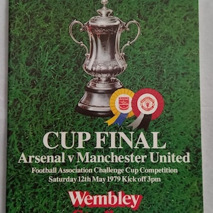 Arsenal Manchester United Vintage FA Cup Finalprogramm 1979 Original Fußball-Memorabilia