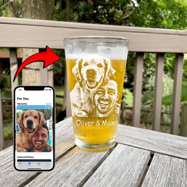 Dog on Pint Glass Personalized Etsy