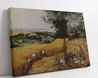 The Harvesters by Pieter Bruegel the Elder – Flemish Renaissance Canvas Wall Art for Rustic Living Room or Classic Office Décor