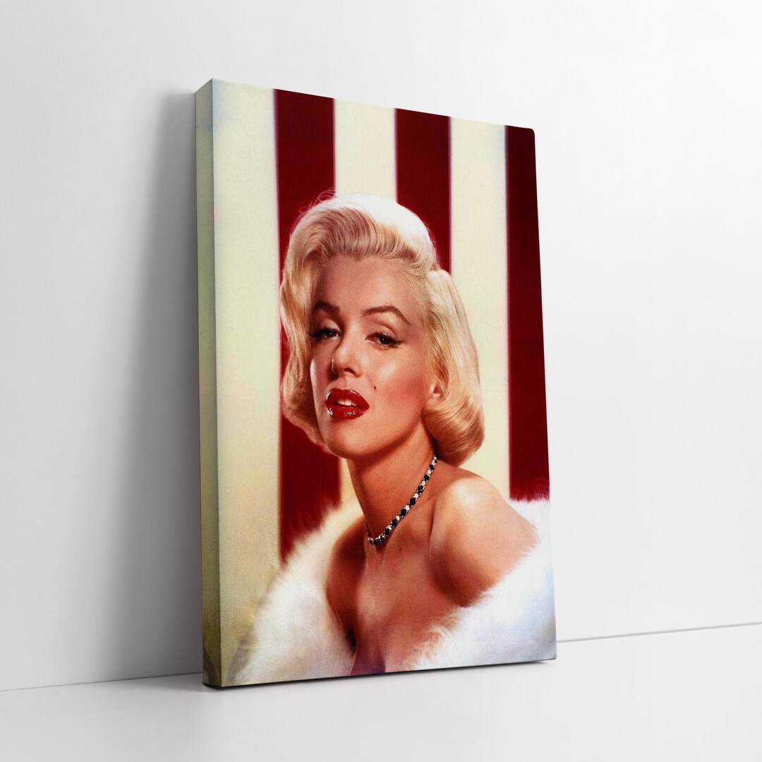 Marilyn Monroe Glamour Canvas Art – Vintage Hollywood Icon Portrait ...