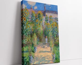 クロード・モネ、ヴェトゥイユの画家の庭 1880年 美術館品質のロールド