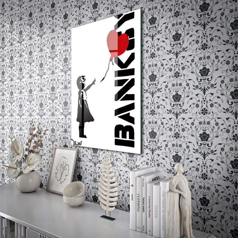 Glass Wall Art, Banksy Wall Art, Tempered Glass Wall Art, Wall Hanging