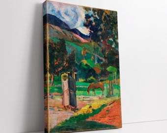 ポール・ゴーギャン：タヒチの風景（1891年） - ジクレー版画 - Etsy 日本