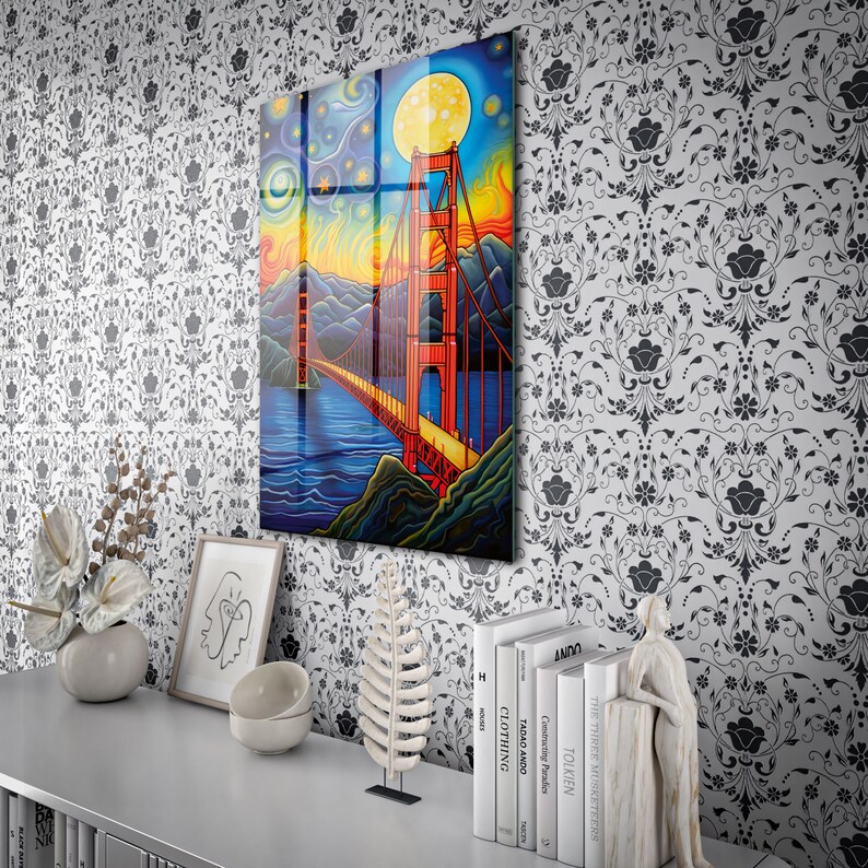 Tempered Glass Wall Art, City View Wall Art, Glass Wall Art, Large Wall