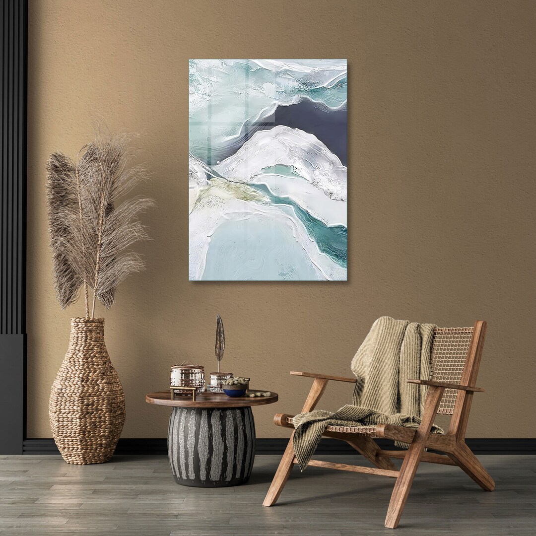 Glass Wall Art, Light Color Wall Art, Tempered Glass Wall Art, Wall Hangings, Modern Abstract ...