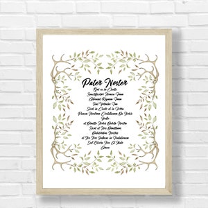 Our Father Prayer Latin Art Print: Inspirational Wall Decor (Digital Download)