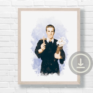 Saint Gerard Majella Watercolor Digital Dowload, Patron Saint of Expectant Mothers, Babies and Infertility, St Gerard Printable, Saint Art