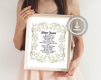Latin Our Father Prayer Printable, Pater Noster Catholic Wall Art