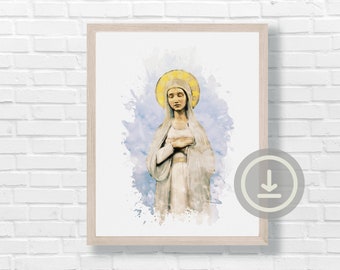Akwarela Stella Maris: Sztuka chrześcijańska Matki Boskiej (pobranie cyfrowe)