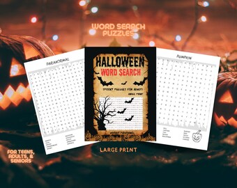Utskrivbara Halloween-ordpussel