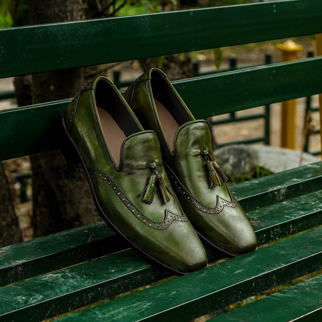 Loafers Men Slip on Shoes Men Mens Dress Shoes Leather Etsy