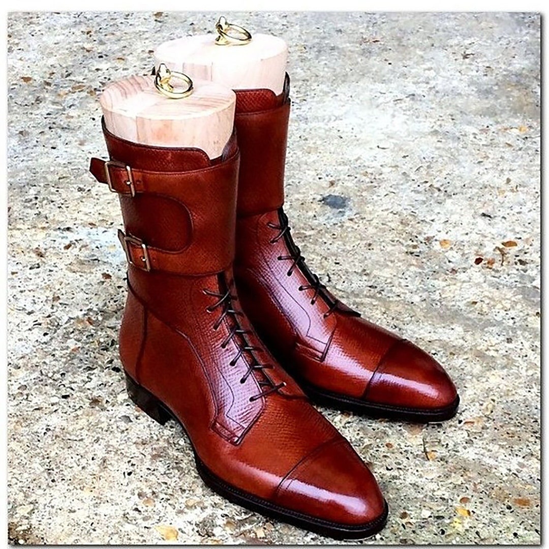 Mid Calf Boots Men, Handmade Leather Boots Men, Dress Boots Men, Ankle