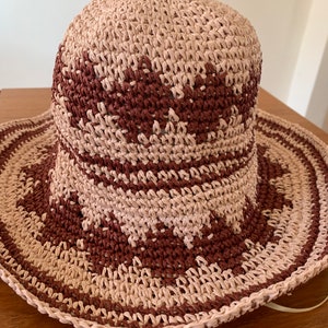 ✨ Anthropologie Printed Crochet Bucket Hat Striped Crochet Bucket Hat | Anthropologie main image 3