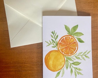 Citrus Greeting Card; Watercolour Artwork