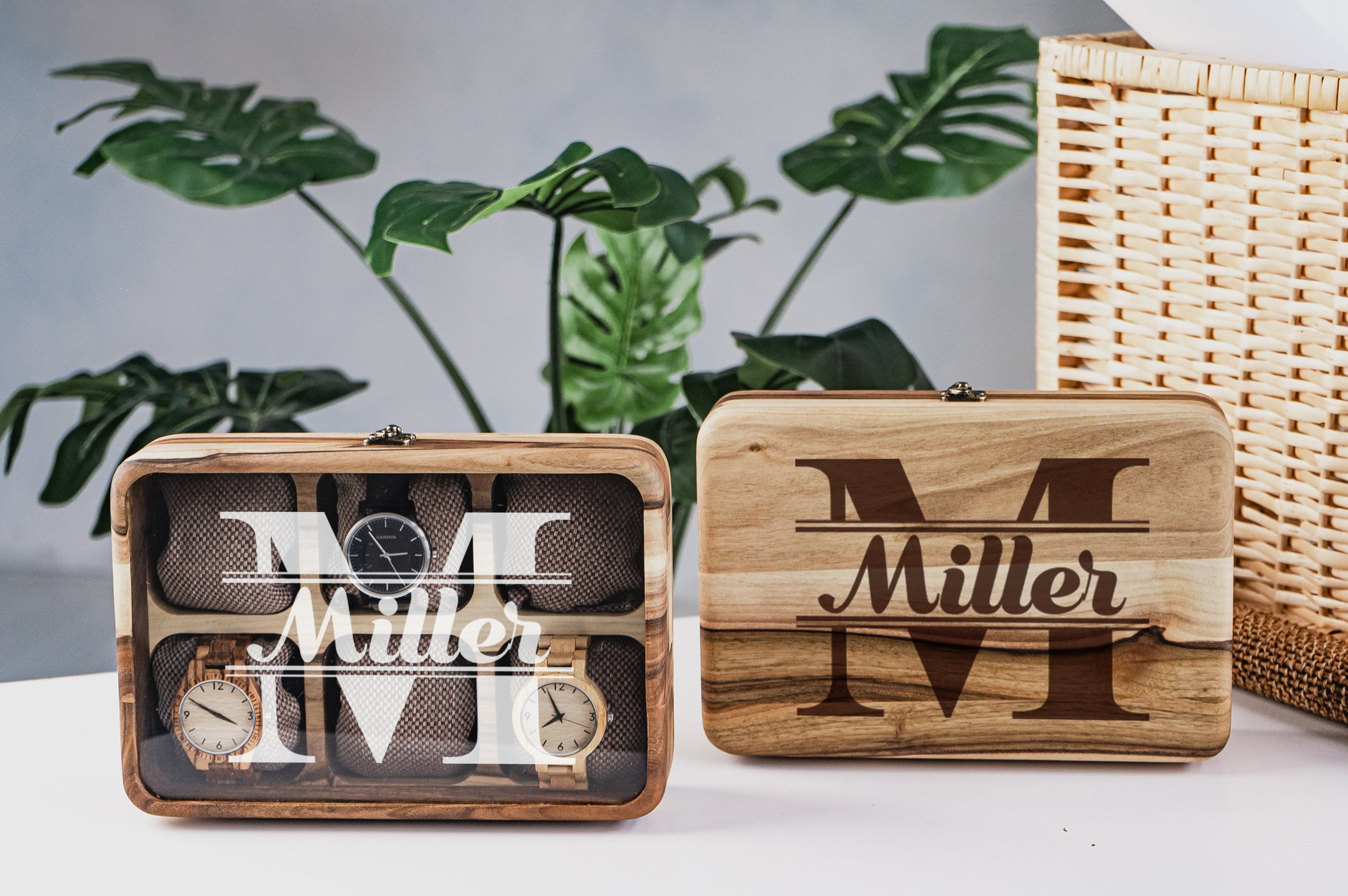 Monogrammed Watch Case Gift for Men With Stylish Handmade, Handmade