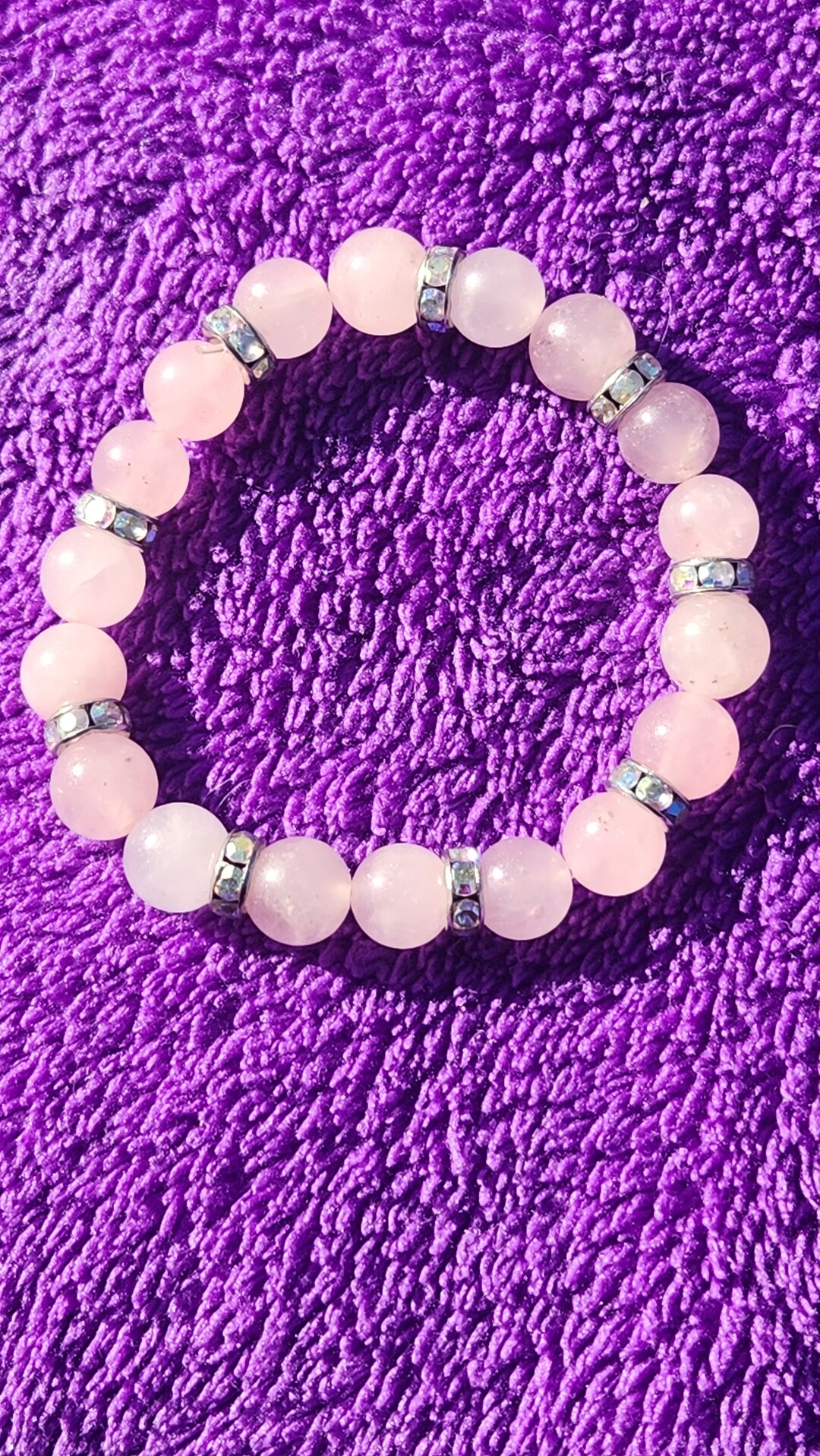 Rose Quartz Beaded Bracelet Etsy