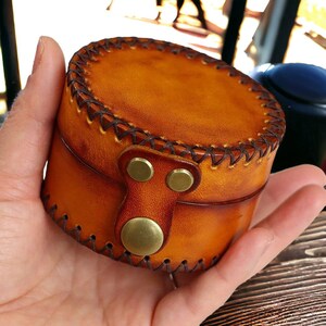 Leather Round Coin Pouch Money Pouch Coin Purse Dice Bag Leather Pouch Gift For Him Gift For Her DnD Store