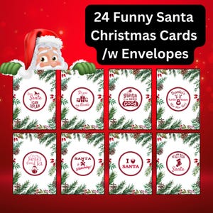 24 Funny Santa Christmas Greeting Cards