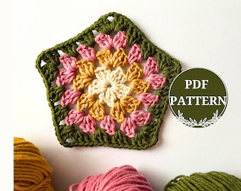 Crochet Pentagon Granny Square Pattern: Beginner Friendly (PDF Pattern)