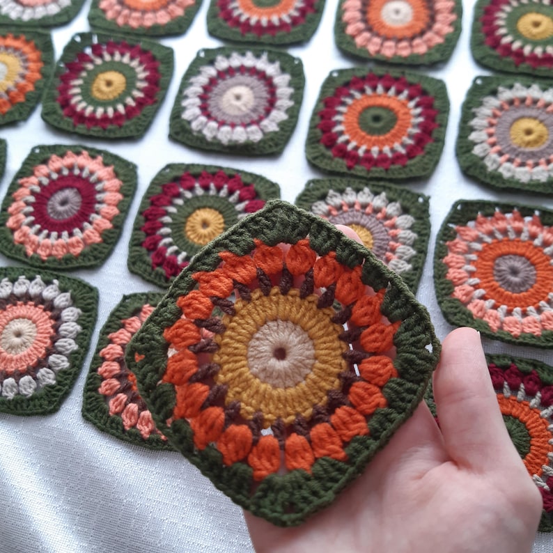 Circle Granny Square Crochet Pattern: Beginner-friendly Motif (PDF ...