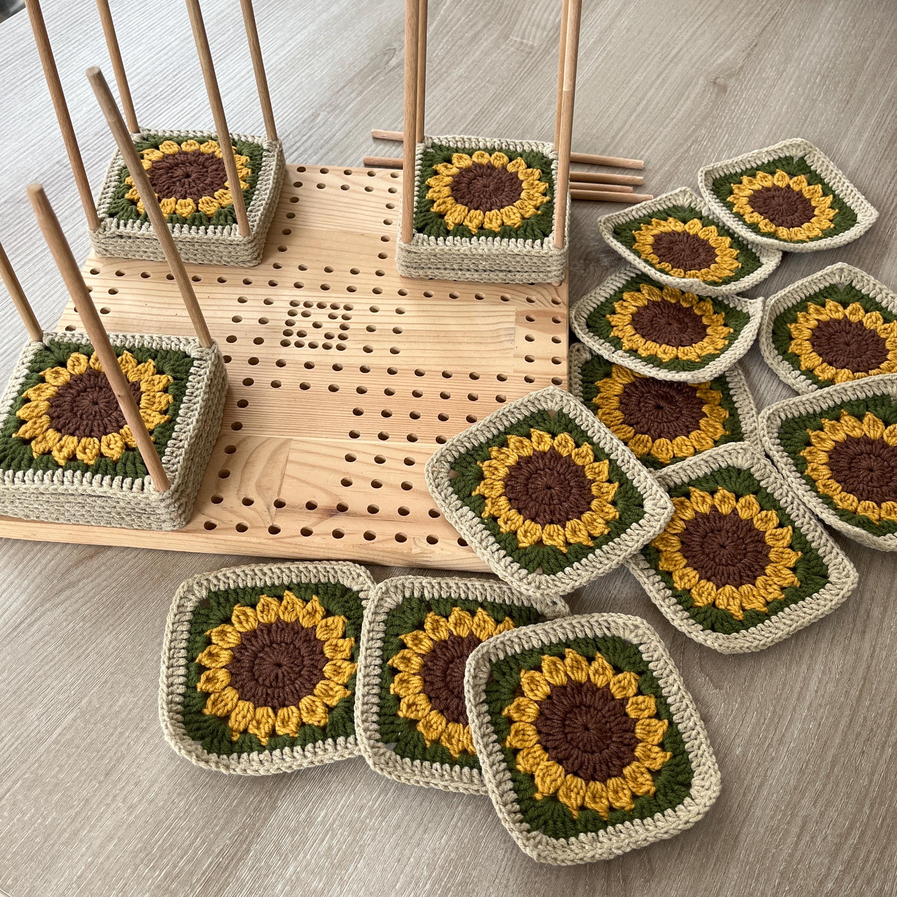 40 Sunflower Granny Square Crochet Patterns for Bright Blankets, Bags, and More 7 Sunflower Granny Square Crochet Pattern: Beginner Friendly