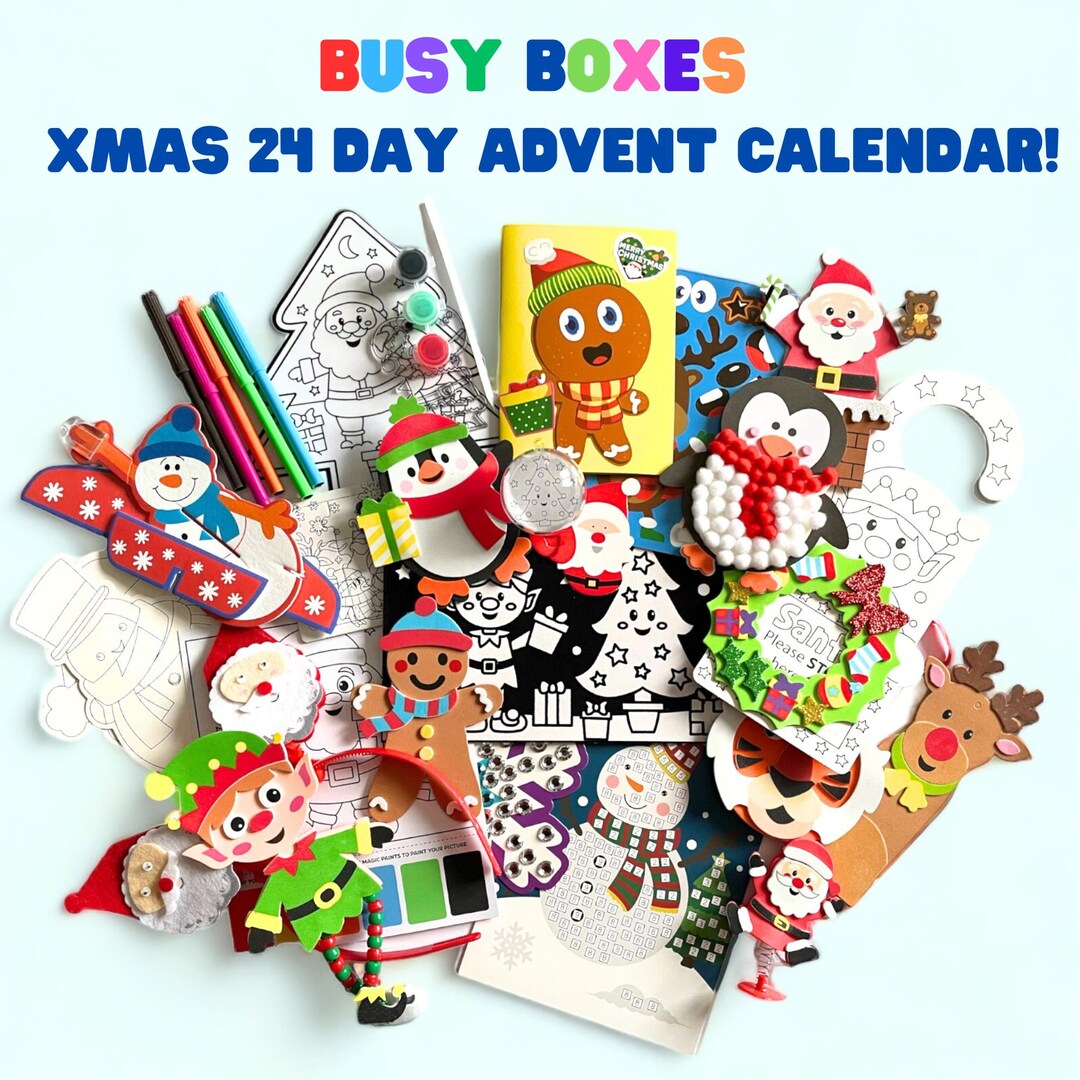 Kids Craft Advent Calendar for Christmas 2023. 24 Fun Festive