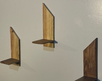 Geometric wall hanging shelf candle holder