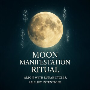 Moon Manifestation Ritual – Align with Lunar Cycles, Amplify Intentions, Manifest Love, Wealth, Power New & Full Moon Spell
