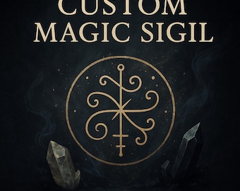Aangepaste magische sigil: persoonlijk energieschild, manifestatie talisman, ontgrendel verborgen kracht en spirituele autoriteit