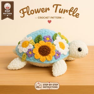 Amigurumi Turtle Crochet Pattern Instant Download PDF – Beginner Friendly Soft Toy Tutorial