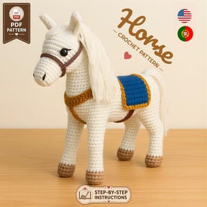 Realistic Horse Amigurumi Crochet Pattern Digital Tutorial PDF