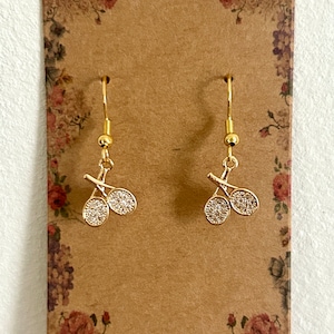 Tennis Racket Earrings, Stainless Steel Earrings