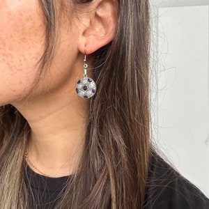 Soccer Ball Earings, Soccer Earings, Soccer Gift, Soccer Jewelry, Soccer Mom Gift,Stainless Steel earrings