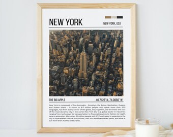 New York City Skyline Digital Poster Urban Wall Art Print Modern NYC Night Lights Printable Instant Download Cityscape Art NYC Decor Print