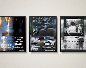 J cole album wall art rap album poster estetico wall art arredamento digitale fuori stagione album poster KOD wall art 4 your eyez only