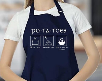 Funny Potato Apron, Cooking Gift for Chef
