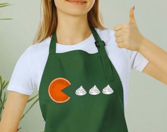 Pumpkin Pie Cooking Apron: Thanksgiving Kitchen Gift