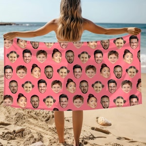 Custom Funny Face Beach Towel: Personalized Photo Gift