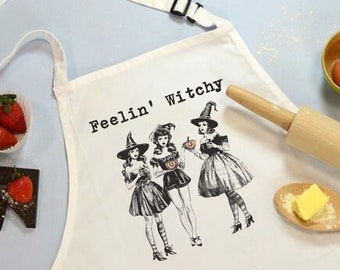 Feelin' Witchy Apron: Spooky Halloween Kitchen Apron