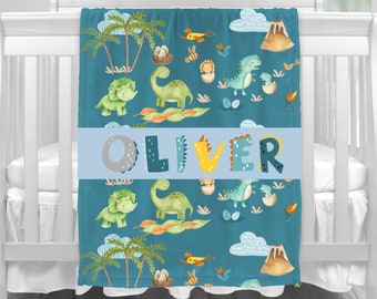 Personalized Dinosaur Blanket, Dinosaur Baby Blanket, Personalized Baby Blanket, Trex Personalized Baby Name Blanket, Funny Dino Blanket