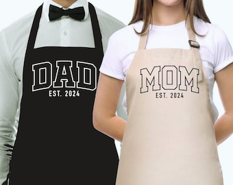 Aangepaste schorten voor mama en papa: bijpassend keukencadeau voor het hele gezin